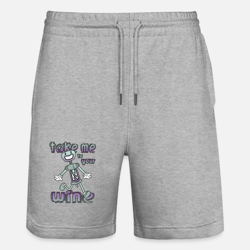 Drôles de tire-bouchons - Short de jogging bio TRAINER Stanley/Stella unisexe - gris chiné