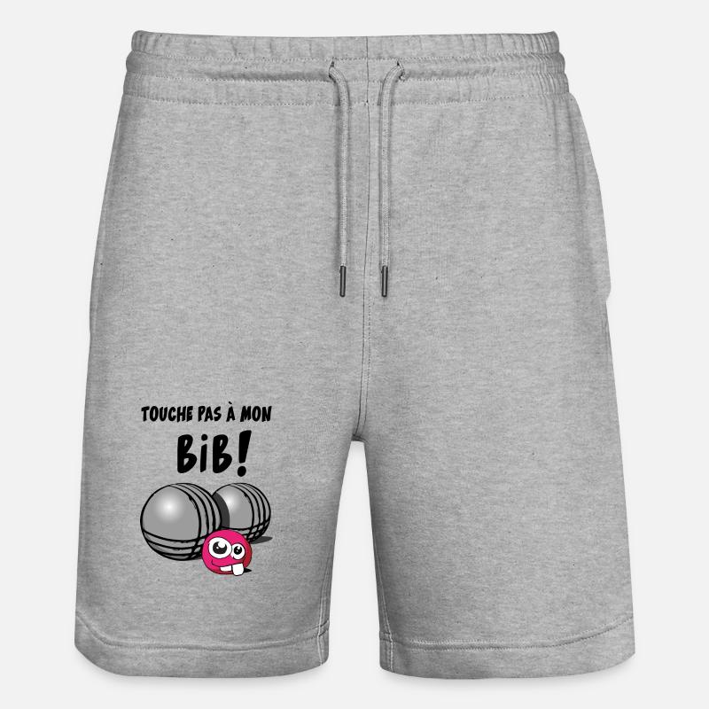 touche pas a mon bib - Short de jogging bio TRAINER Stanley/Stella unisexe - gris chiné