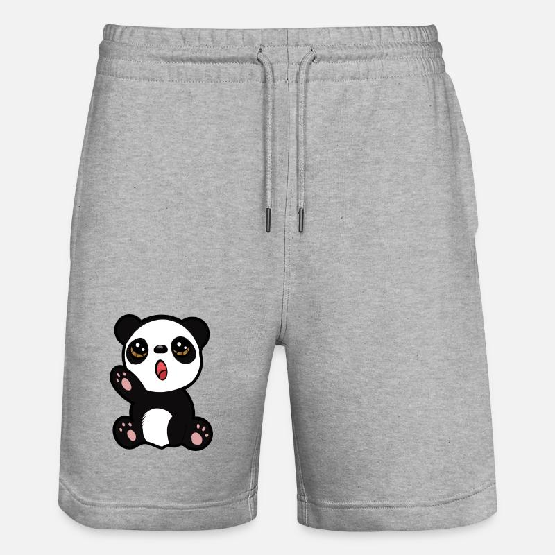 Bébé panda - Short de jogging bio TRAINER Stanley/Stella unisexe - gris chiné