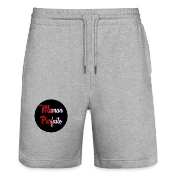 MOTHER'S DAY. HAPPY MOTHER'S DAY - Stanley/Stella Trainer Unisex Organic Jogging Shorts - heather grey - Front - Nik (191cm) & Marisol (170cm)