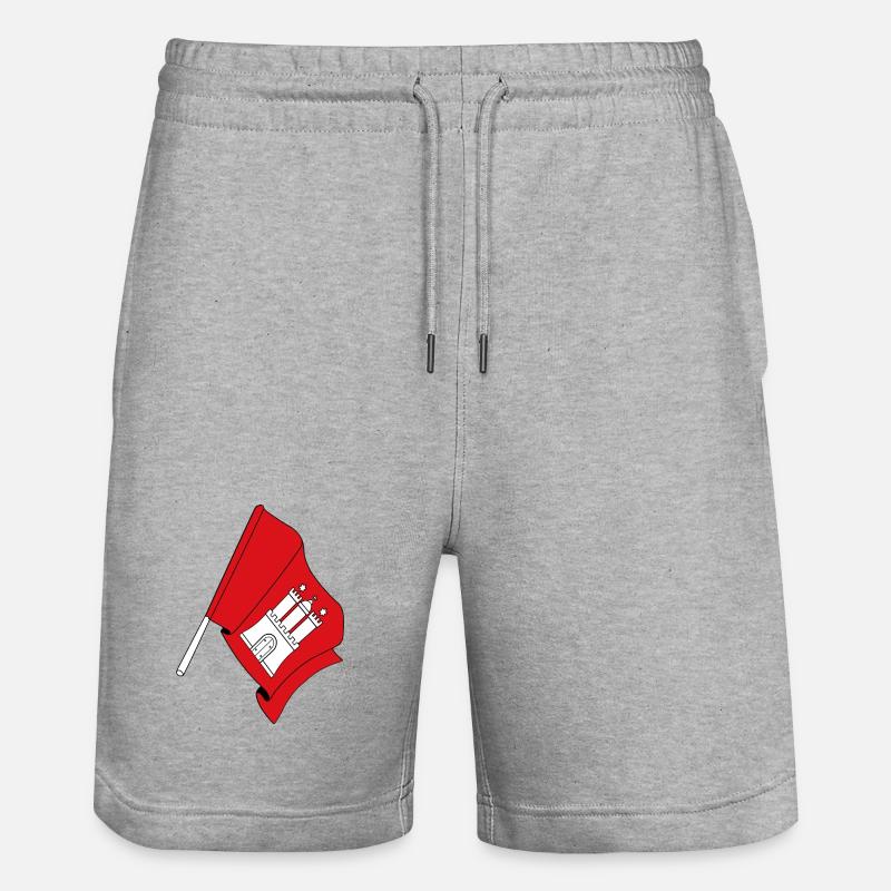 Drapeau Hambourg - Short de jogging bio TRAINER Stanley/Stella unisexe - gris chiné