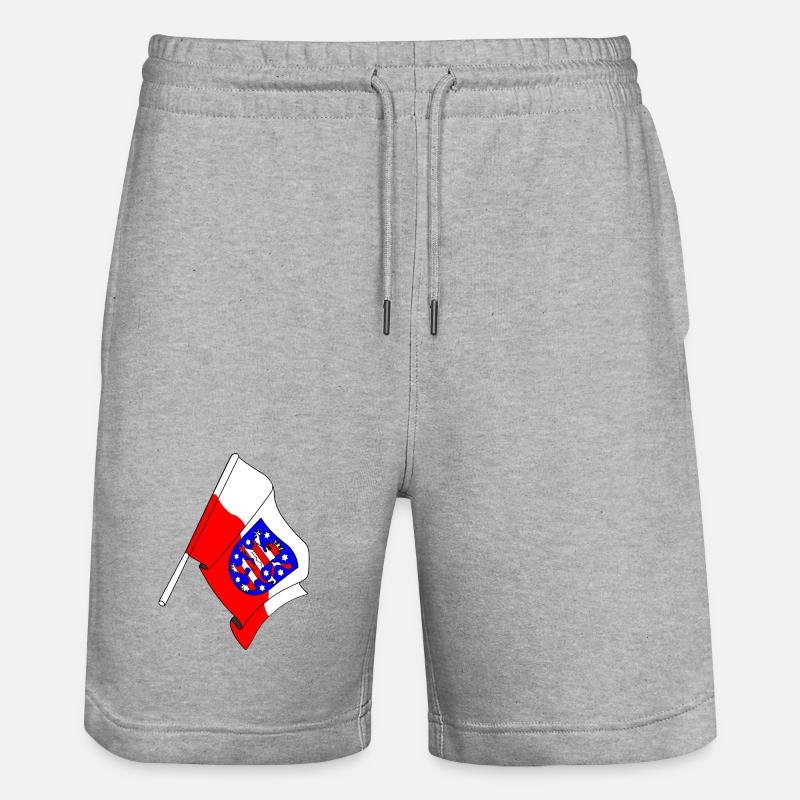 Drapeau de la Thuringe - Short de jogging bio TRAINER Stanley/Stella unisexe - gris chiné