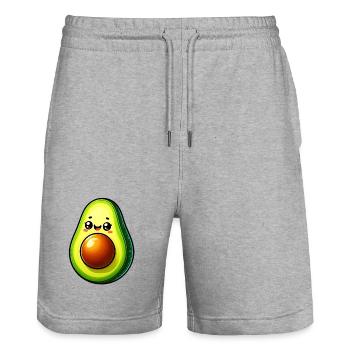 Avocado - Stanley/Stella Unisex Bio Joggingshorts Trainer  - Grau meliert - Vorne - Nik (191cm) & Marisol (170cm)