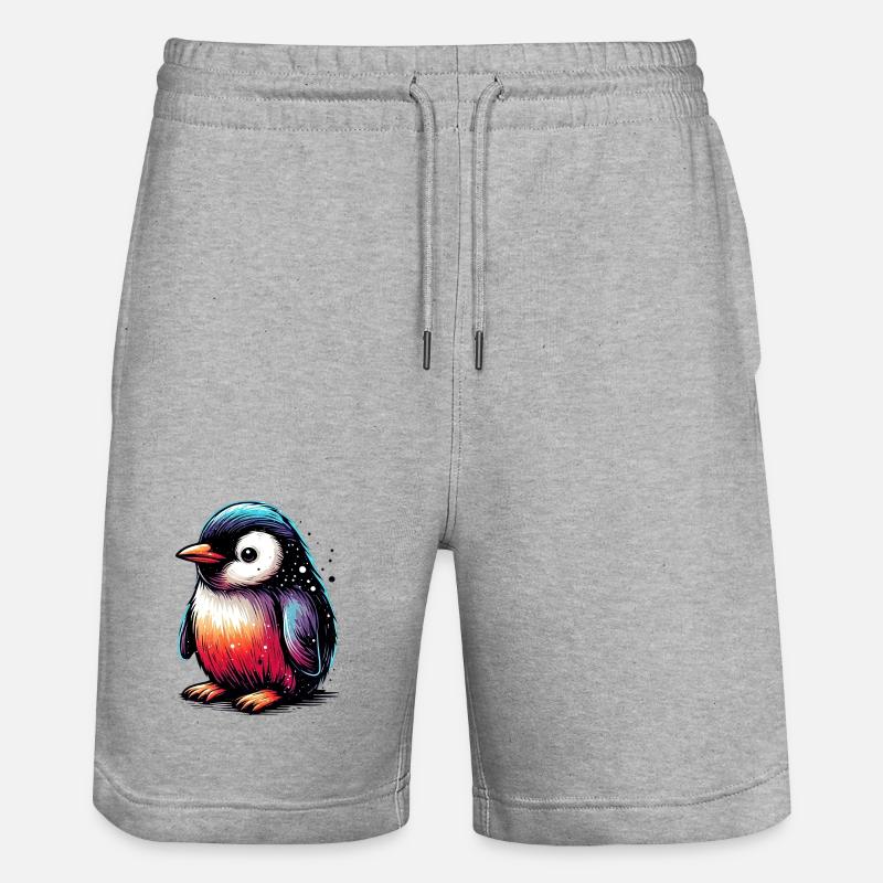 Pingouin - Short de jogging bio TRAINER Stanley/Stella unisexe - gris chiné