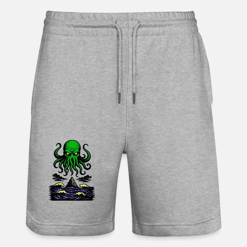 Cthulhu Rétro 2 - Short de jogging bio TRAINER Stanley/Stella unisexe - gris chiné