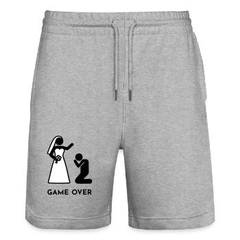Hochzeit - Das Spiel ist vorbei - Stanley/Stella Unisex Bio Joggingshorts Trainer  - Grau meliert - Vorne - Nik (191cm) & Marisol (170cm)