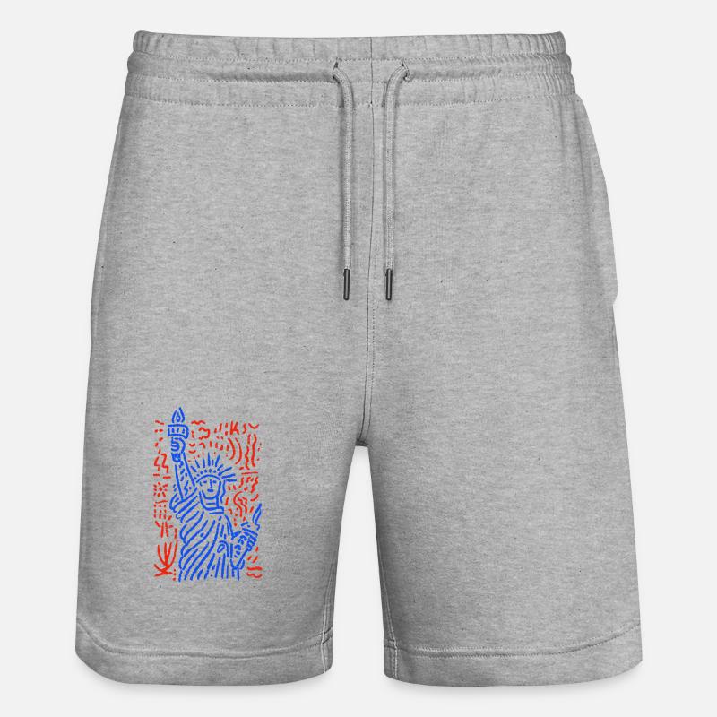 Dame liberté - Short de jogging bio TRAINER Stanley/Stella unisexe - gris chiné
