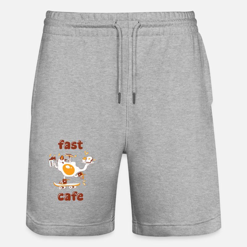 Café rapide - Short de jogging bio TRAINER Stanley/Stella unisexe - gris chiné