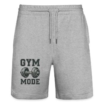 Gym Mode  - Stanley/Stella Unisex Bio Joggingshorts Trainer  - Grau meliert - Vorne - Nik (191cm) & Marisol (170cm)