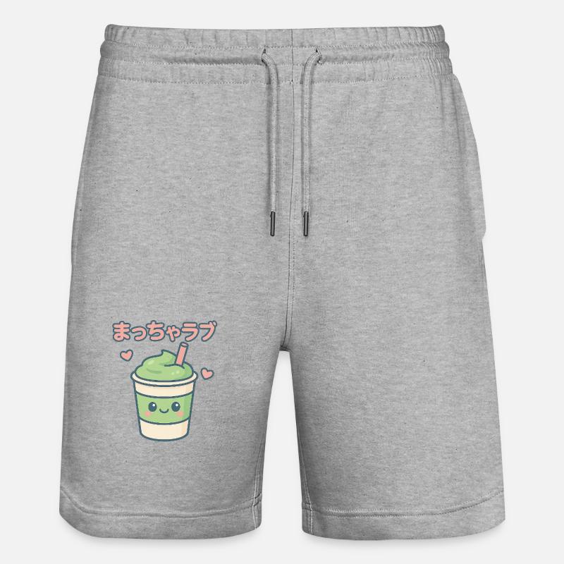 Matcha Love Kawaii Drinking Mug - Short de jogging bio TRAINER Stanley/Stella unisexe - gris chiné