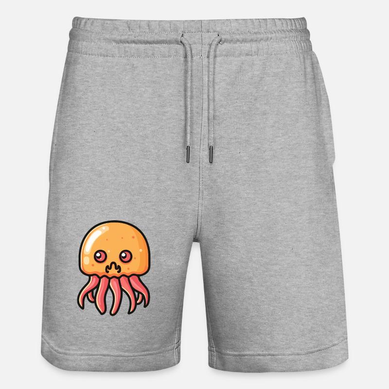 Méduse Halloween Bande dessinée drôle - Short de jogging bio TRAINER Stanley/Stella unisexe - gris chiné