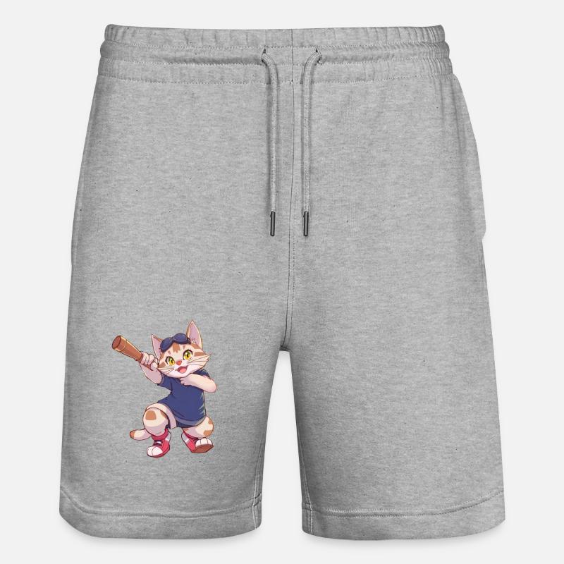 Chat, Chats - Short de jogging bio TRAINER Stanley/Stella unisexe - gris chiné