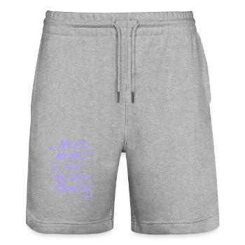 Need Money for Better Fashion – Trend Merch - Stanley/Stella Unisex Bio Joggingshorts Trainer  - Grau meliert - Vorne - Nik (191cm) & Marisol (170cm)