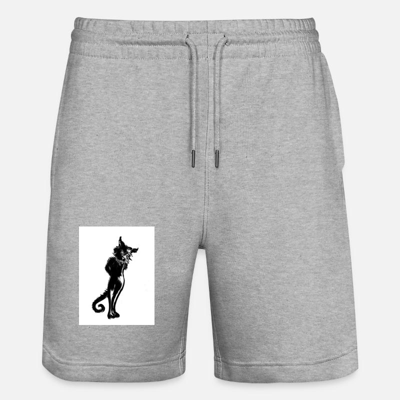 Debout les chats! - Short de jogging bio TRAINER Stanley/Stella unisexe - gris chiné