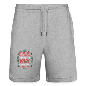Inflation Christmas Costume - Stanley/Stella Trainer Unisex Organic Jogging Shorts - heather grey - Front - Nik (191cm) & Marisol (170cm)