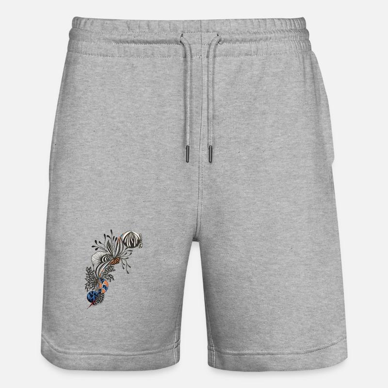 Lignées botaniques sauvages - Short de jogging bio TRAINER Stanley/Stella unisexe - gris chiné