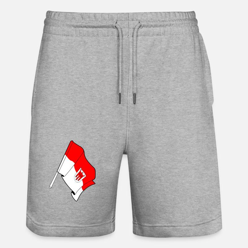 Drapeau Vorarlberg - Short de jogging bio TRAINER Stanley/Stella unisexe - gris chiné