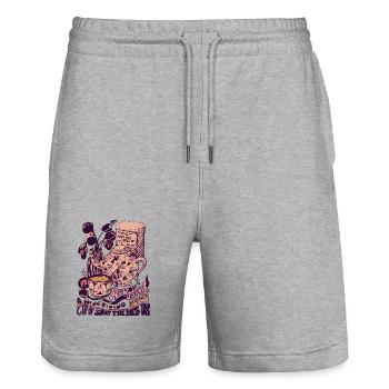 TASSE DE TAIS-TOI - Short de jogging bio TRAINER Stanley/Stella unisexe - gris chiné - Devant - Nik (191cm) & Marisol (170cm)