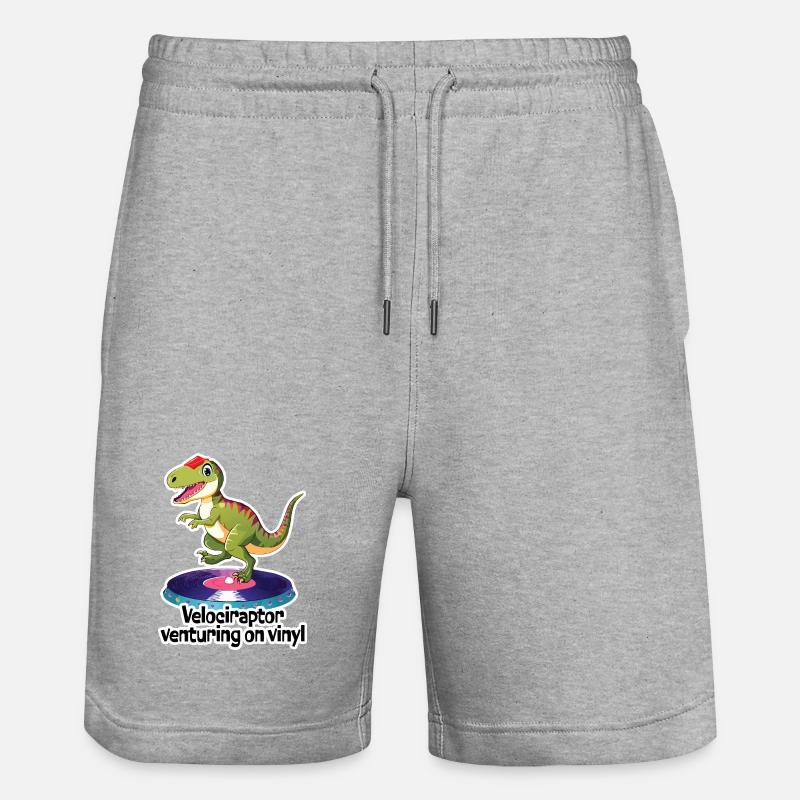 VELOCERAPTOR s’aventure sur vinyle - Short de jogging bio TRAINER Stanley/Stella unisexe - gris chiné