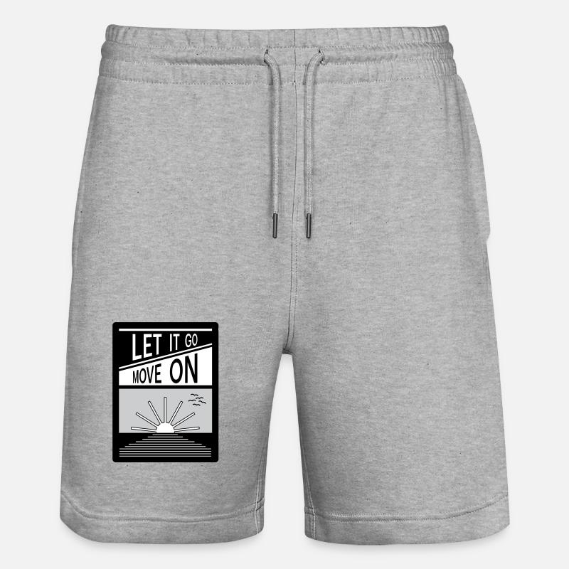 Loslassen. Mach weiter. - Stanley/Stella Unisex Bio Joggingshorts Trainer  - Grau meliert
