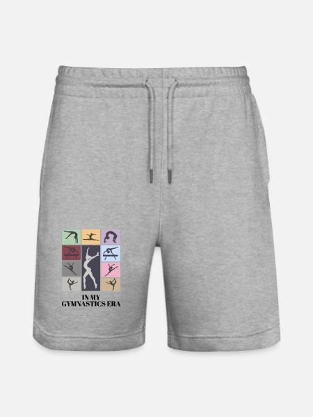 In my gymnastics era - Stanley/Stella Trainer Unisex Organic Jogging Shorts - heather grey