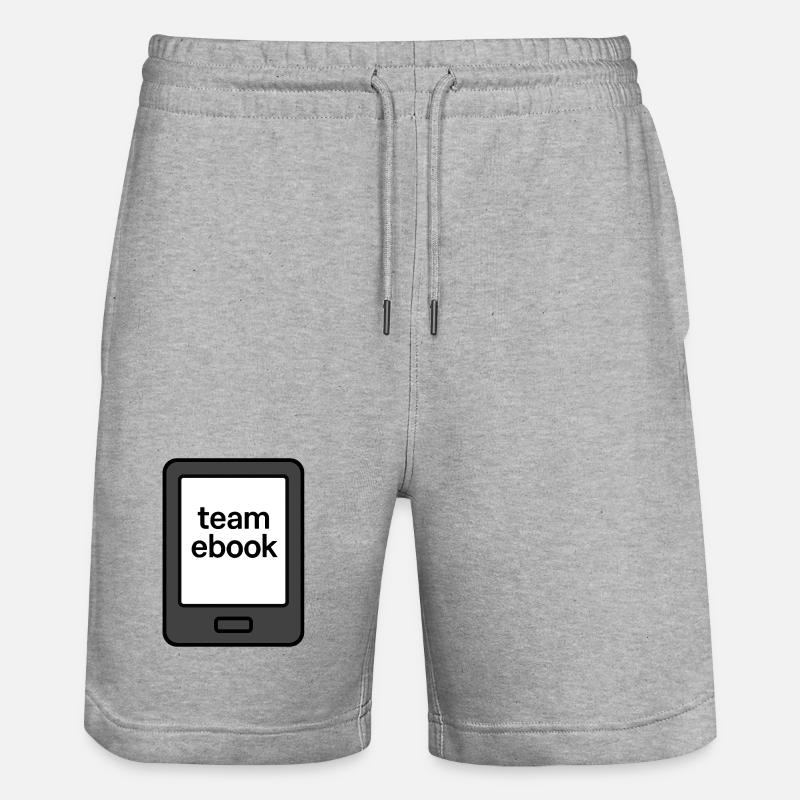À quelle équipe appartiens-tu ? - Équipe eBook-Reader - Short de jogging bio TRAINER Stanley/Stella unisexe - gris chiné