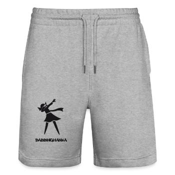 DABBING HANKA - Stanley/Stella Unisex Bio Joggingshorts Trainer  - Grau meliert - Vorne - Nik (191cm) & Marisol (170cm)