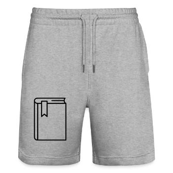 Icône de marque-page du carnet - Short de jogging bio TRAINER Stanley/Stella unisexe - gris chiné - Devant - Nik (191cm) & Marisol (170cm)