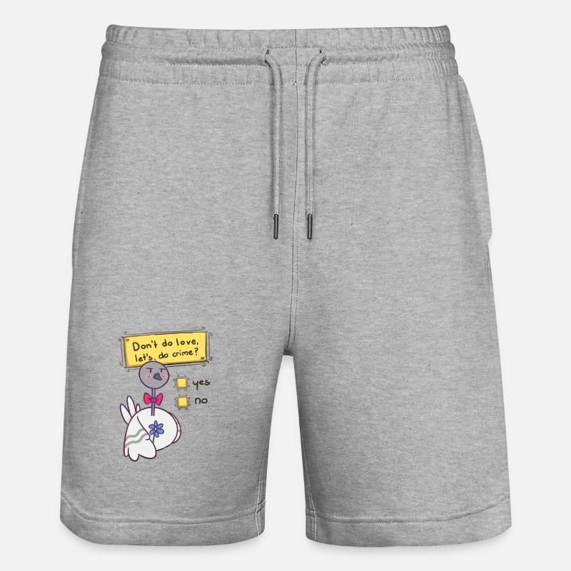 Ne fais pas d’amour - Short de jogging bio TRAINER Stanley/Stella unisexe - gris chiné