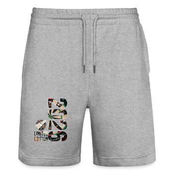 Darts 2026, Limited Edition Shirt, Hoodie, Mug - Stanley/Stella Trainer Unisex Organic Jogging Shorts - heather grey - Front - Nik (191cm) & Marisol (170cm)