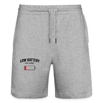 Niedriger Akku Still Iconic - Stanley/Stella Unisex Bio Joggingshorts Trainer  - Grau meliert - Vorne - Nik (191cm) & Marisol (170cm)