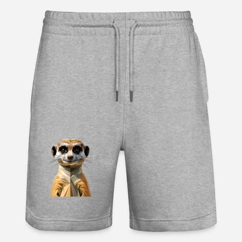 Suricate Suricate Douce Mangouste Suricate - Short de jogging bio TRAINER Stanley/Stella unisexe - gris chiné
