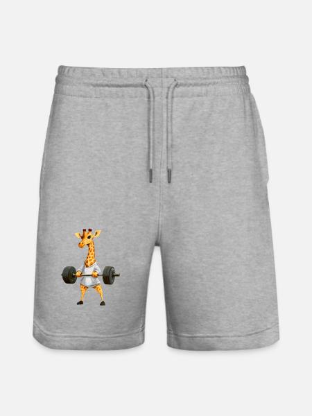 Giraffe Sport - Stanley/Stella Unisex Bio Joggingshorts Trainer - Grau meliert
