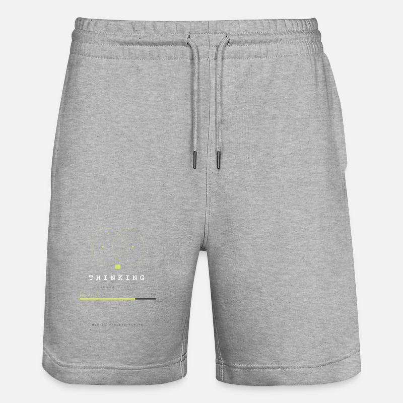 BRAIN.EXE IS LOADING - Stanley/Stella Trainer Unisex Organic Jogging Shorts - heather grey