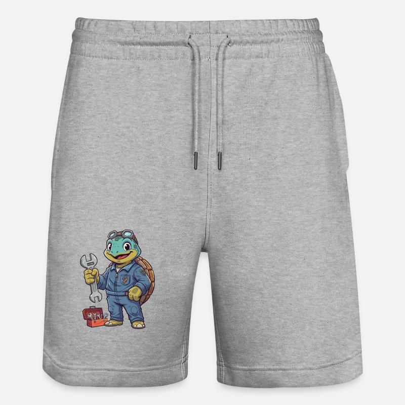Héros mécanicien Tortue - Short de jogging bio TRAINER Stanley/Stella unisexe - gris chiné
