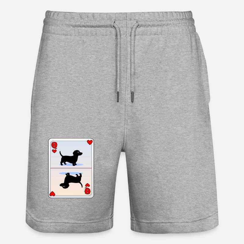 Jeu de cartes teckel - Short de jogging bio TRAINER Stanley/Stella unisexe - gris chiné