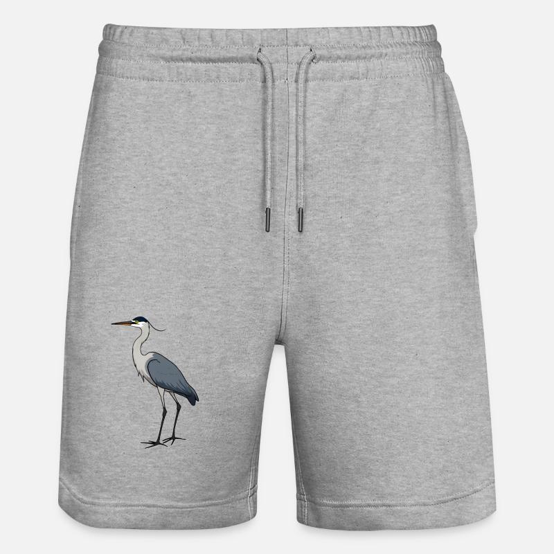 Héron cendré - Short de jogging bio TRAINER Stanley/Stella unisexe - gris chiné