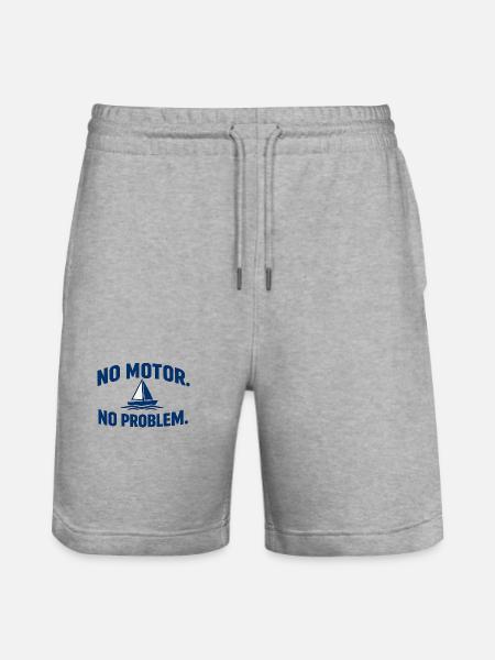 No Motor No Problem - Stanley/Stella Trainer Unisex Organic Jogging Shorts - heather grey