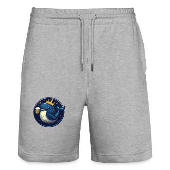 Bière de baleine - Short de jogging bio TRAINER Stanley/Stella unisexe - gris chiné - Devant - Nik (191cm) & Marisol (170cm)