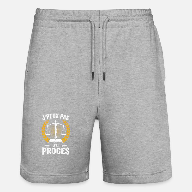 Avocat - Avocate - Justice - Loi - Short de jogging bio TRAINER Stanley/Stella unisexe - gris chiné