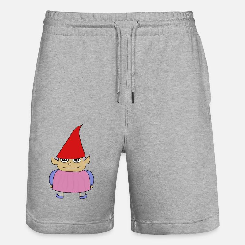 Gartenzwerg - Stanley/Stella Unisex Bio Joggingshorts Trainer  - Grau meliert