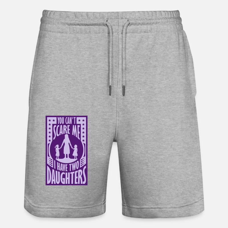 J’ai deux filles - Short de jogging bio TRAINER Stanley/Stella unisexe - gris chiné