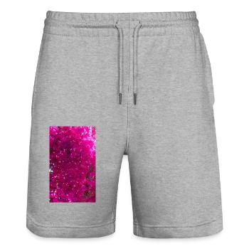 Bougainvillea beautiful tree - Stanley/Stella Trainer Unisex Organic Jogging Shorts - heather grey - Front - Nik (191cm) & Marisol (170cm)