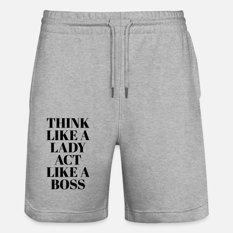 Think like a Lady - Stanley/Stella Unisex Bio Joggingshorts Trainer  - Grau meliert