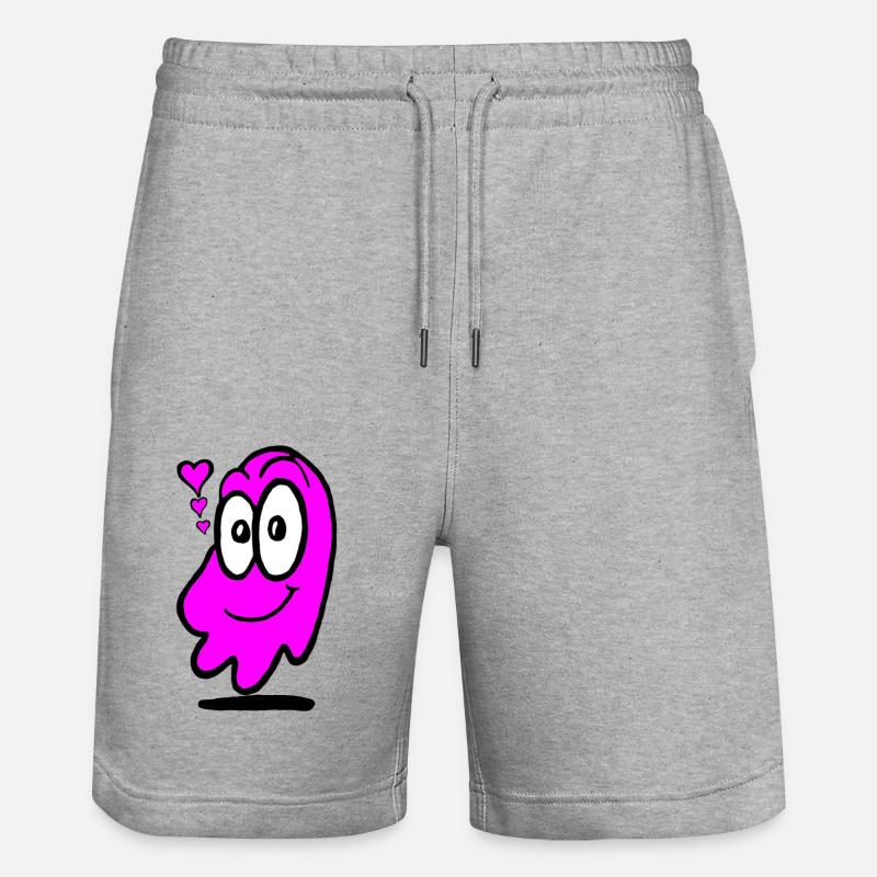 Fantôme d’amour Rose - Short de jogging bio TRAINER Stanley/Stella unisexe - gris chiné