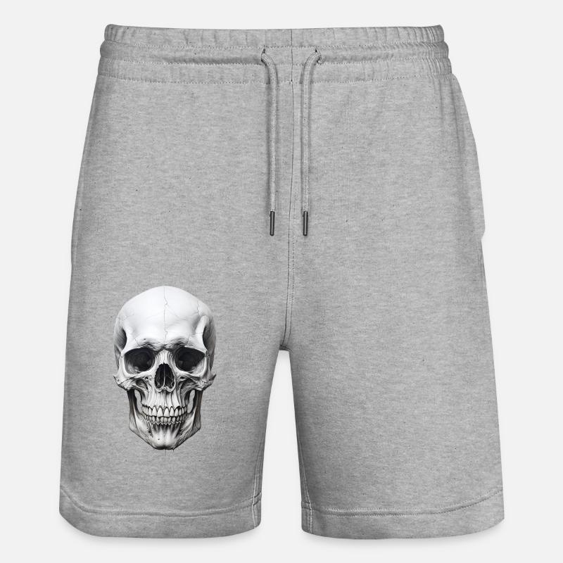 teschio classico - Pantaloncini da jogger ecologici unisex Trainer di Stanley/Stella - grigio melange