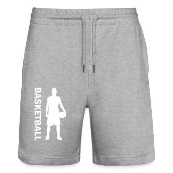 Basket-ball - Short de jogging bio TRAINER Stanley/Stella unisexe - gris chiné - Devant - Nik (191cm) & Marisol (170cm)