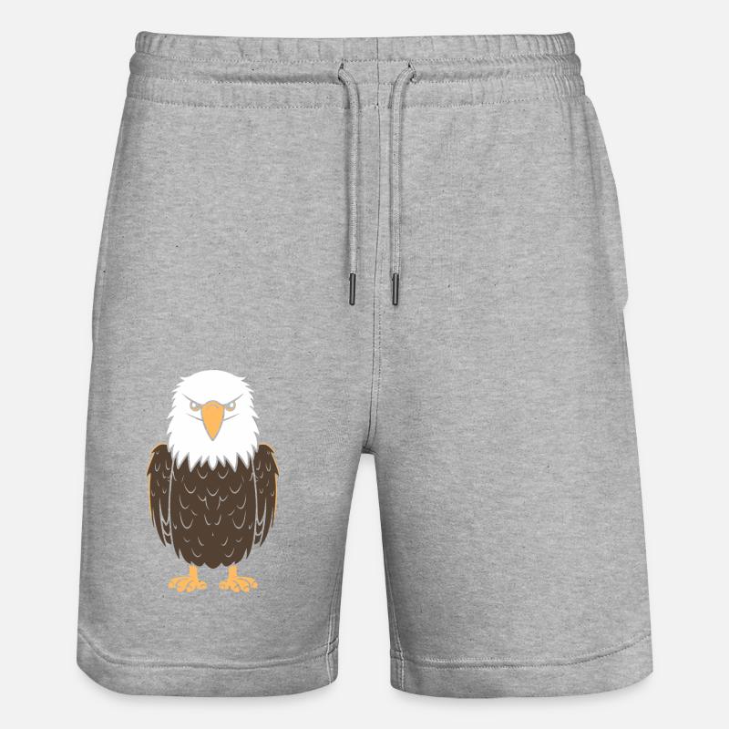 Citation humour Oiseau aigle - Short de jogging bio TRAINER Stanley/Stella unisexe - gris chiné
