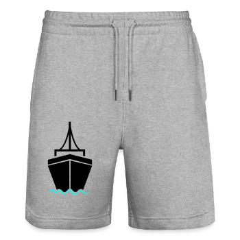 schiff 2 - Stanley/Stella Unisex Bio Joggingshorts Trainer  - Grau meliert - Vorne - Nik (191cm) & Marisol (170cm)