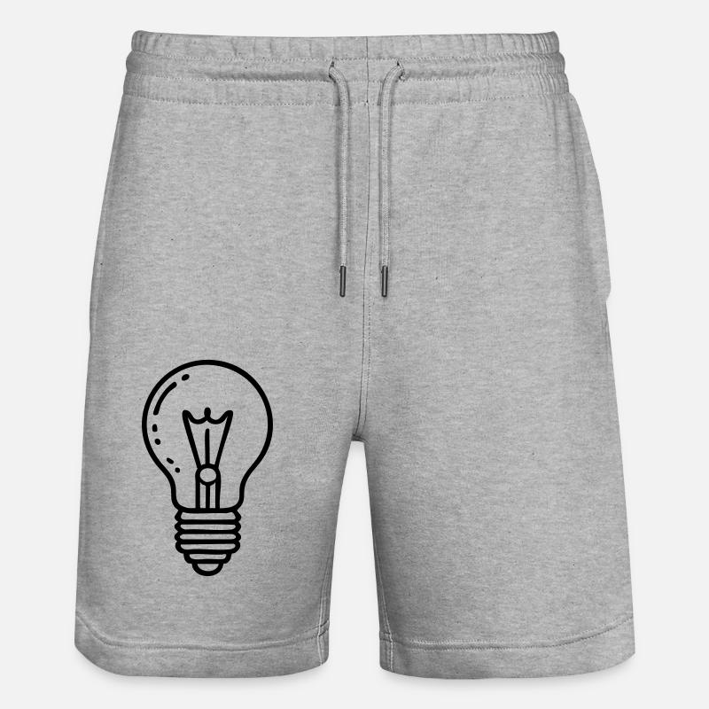 Glühbirne Idee - Stanley/Stella Unisex Bio Joggingshorts Trainer  - Grau meliert